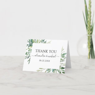 Carte De Remerciements Verdure botanique Foliage Aquarelle Mariage que
