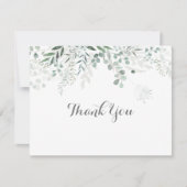 Carte De Remerciements Verdure minimaliste Eucalyptus Mariage plat (Devant)