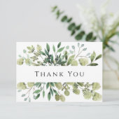 Carte De Remerciements Verdure rustique Funérailles chrétiennes orthodoxe (Debout devant)