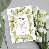 Carte De Remerciements Verdure unique Pampas Lumineux Grass Tropical