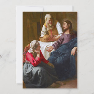 Carte De Remerciements Vermeer - Christ dans la Maison de Martha et Marie