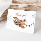 Carte De Remerciements Vers le haut et vers l'extérieur, Baby shower Vint