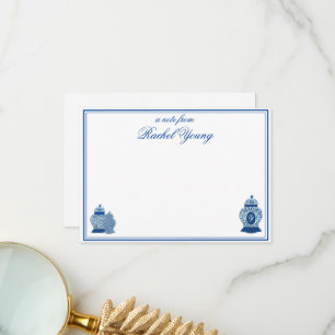 Carte De Remerciements Versailles Chinoiserie Ginger Jar Monogram Z