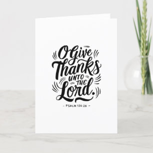 Carte De Remerciements Verset biblique du jour de Thanksgiving : Psaume 1