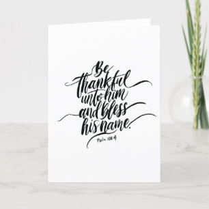 Carte De Remerciements Verset biblique du jour de Thanksgiving : Psaume 1