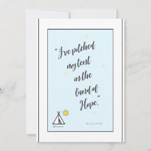 Carte De Remerciements verset biblique sur le arrière - plan bleu espoir