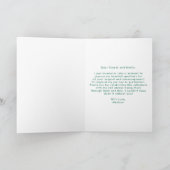 Carte De Remerciements Vert | Brochures Abstraites Diplôme photo (Intérieur)