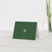 Carte De Remerciements Vert Diplômé Gras Rétro Écriture Casquette Icône S (Dos)