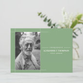 Carte De Remerciements Vert en bon état moderne et blanc dans (Debout devant)