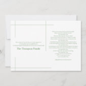 Carte De Remerciements Vert en bon état moderne et blanc dans (Dos)