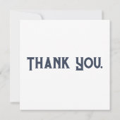 Carte De Remerciements Vert marine floral abstrait élégant (Dos)