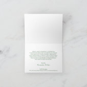 Carte De Remerciements Vert Motif moderne moderne (Intérieur)