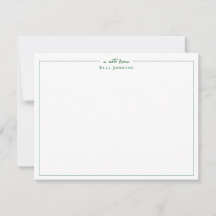 Carte De Remerciements Vert prépa & Blanc un mot de 