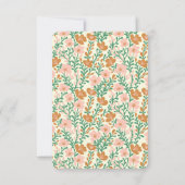 Carte De Remerciements Vert rose fleur sauvage Blooms Élégant Floral Pers (Dos)