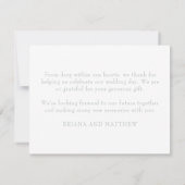 Carte de remerciements vert Sage (Dos)