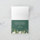 Carte De Remerciements Vert sauge Rose Blanc Or Floral Élégant Chic (Intérieur)