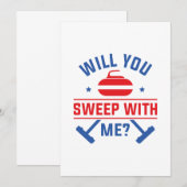 Carte De Remerciements Veux-Tu Balayer Avec Moi ? (Devant / Derrière)