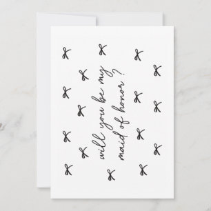 Carte De Remerciements Veux-tu être ma Demoiselle d'Honneur Cortège de Ma