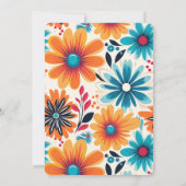 Carte De Remerciements Vibe Flower Power de Retro 70 (Dos)