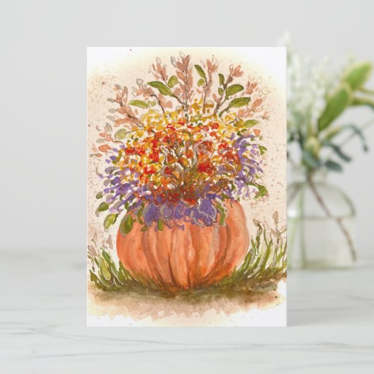 Carte De Remerciements Vibes d'automne (Debout devant)