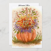 Carte De Remerciements Vibes d'automne (Devant / Derrière)