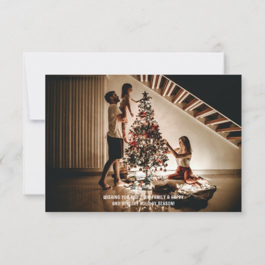 Carte De Remerciements Vibes de Noël Rétro (Dos)