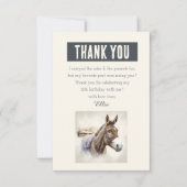 Carte De Remerciements Vibes d'hiver Âne aquarelle - Anniversaire  (Devant)