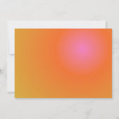 Carte De Remerciements Vibrant Bold Orange Pink Gradient Custom Wedding (Dos)