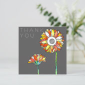 Carte De Remerciements Vibrant flowers (Debout devant)