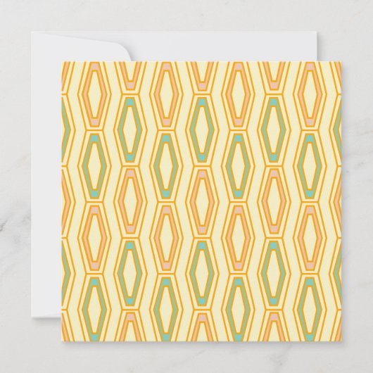 Carte De Remerciements Vibrant geometric pattern with hexagonal shapes  (Devant)
