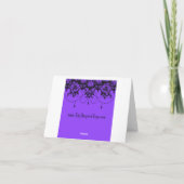 Carte de remerciements victorien de pourpre de (Dos)