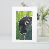 Carte De Remerciements Vide - Aquarelle verte pâle (Debout devant)