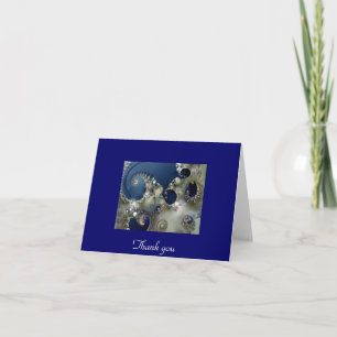 Carte de remerciements vide de fractale pour U,