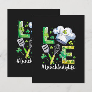 Carte De Remerciements  Vie de Dame de Cantine Joyeux St Patrick