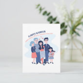 Carte De Remerciements vie de réunion familiale (Debout devant)