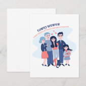 Carte De Remerciements vie de réunion familiale (Devant / Derrière)