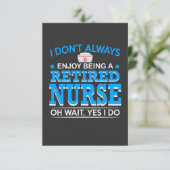 Carte De Remerciements Vie infirmière | Infirmière retraitée (Debout devant)