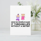 CARTE DE REMERCIEMENTS VIE SANS SOEUR (Debout devant)