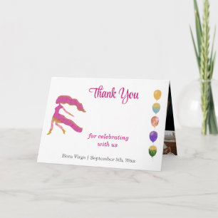 Carte De Remerciements Vierge 1er Anniversaire Or & Remerciements Photo