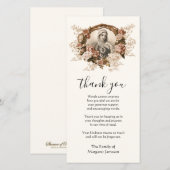 Carte De Remerciements Vierge catholique Marie Condolence religieuse (Devant / Derrière)