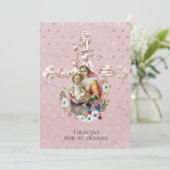 Carte De Remerciements Vierge catholique Marie Jesus Espagnol (Debout devant)
