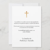 Carte De Remerciements Vierge catholique Marie Jesus Espagnol (Dos)