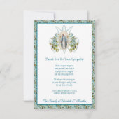 Carte De Remerciements Vierge catholique Marie Sympathy Funérailles (Dos)