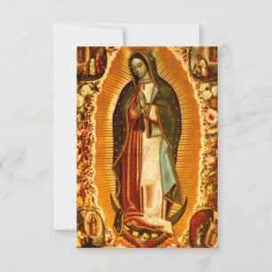 Carte De Remerciements Vierge de Guadalupe Notre Dame Marie