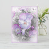 Carte de remerciements vierge de panneaux délicats (Debout devant)