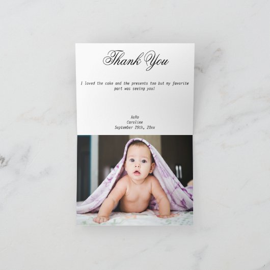 Carte De Remerciements Vierge impressionniste peinture Style & Or (Intérieur)