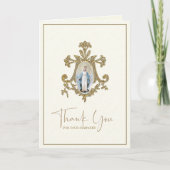 Carte De Remerciements Vierge Marie Condolence funéraire catholique (Devant)