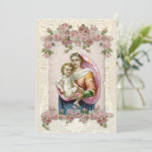 Carte De Remerciements Vierge Marie Condolence religieuse catholique (Debout devant)