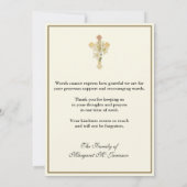 Carte De Remerciements Vierge Marie Condolence religieuse catholique (Dos)