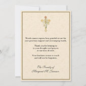 Carte De Remerciements Vierge Marie Condolence religieuse catholique (Dos)